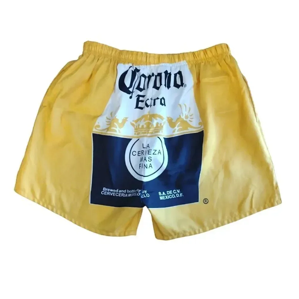 VTG 90s Corona Extra Beer Dbl Sided Print Swim Shorts Men's XL Calhaun Sportswea